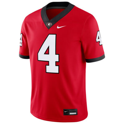 Alternative view of KJ Bolden Georgia Bulldogs Football Red Home Jersey - All Stitched