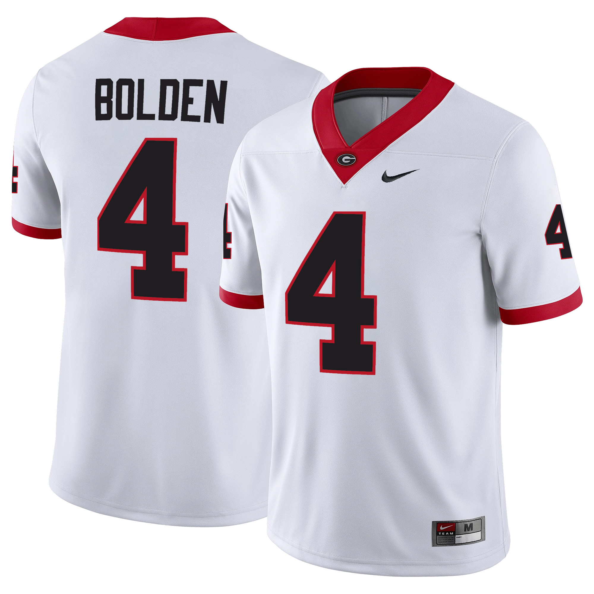 KJ Bolden Georgia Bulldogs Football White Away Jersey - All Stitched