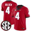 KJ Bolden Georgia Bulldogs Football Red Home Game Jersey w/ SEC Patch - All Stitched