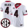 KJ Bolden Georgia Bulldogs Football White Away Game Jersey w/ SEC Patch - All Stitched