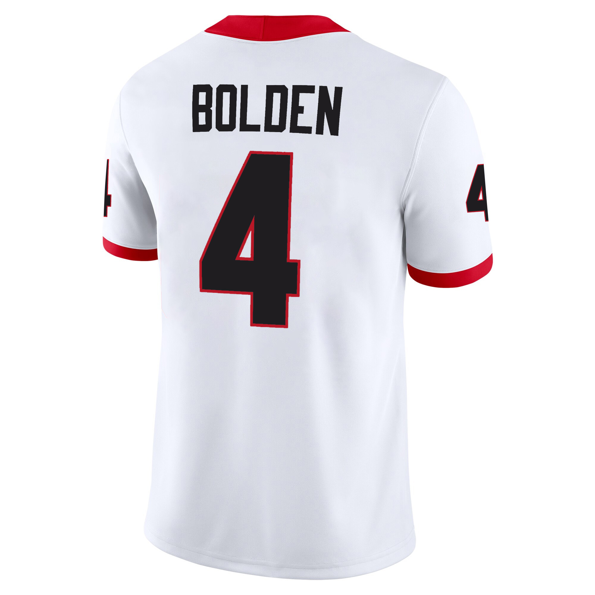 KJ Bolden Georgia Bulldogs Football White Away Game Jersey w/ SEC Patch - All Stitched - Image 3