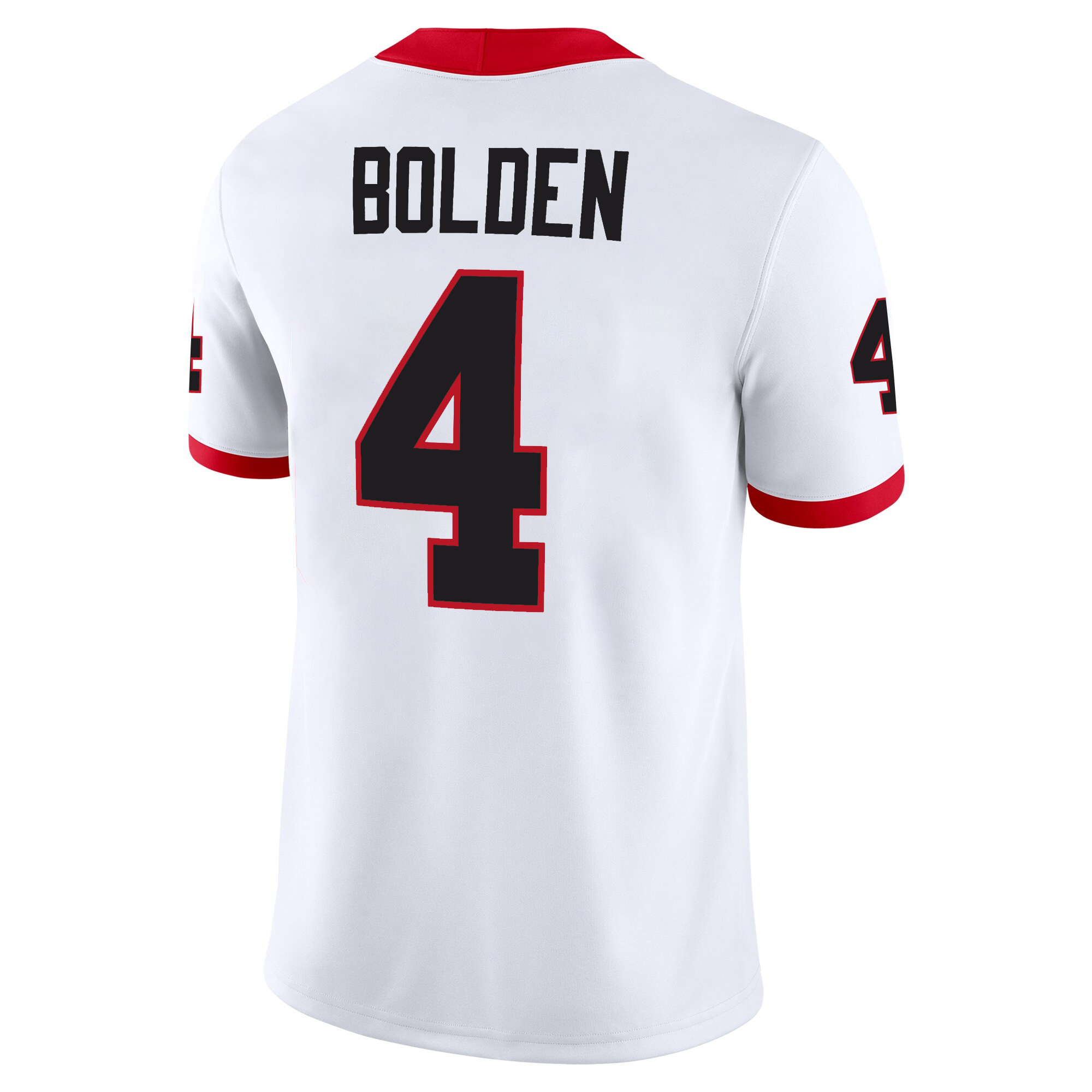 KJ Bolden Georgia Bulldogs Football White Away Jersey w/ SEC Patch - All Stitched - Image 3