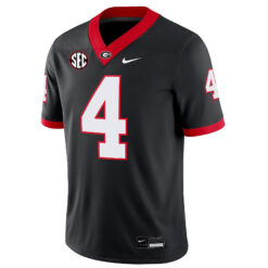 Alternative view of KJ Bolden Georgia Bulldogs Football Black Alternate Jersey w/ SEC Patch - All Stitched