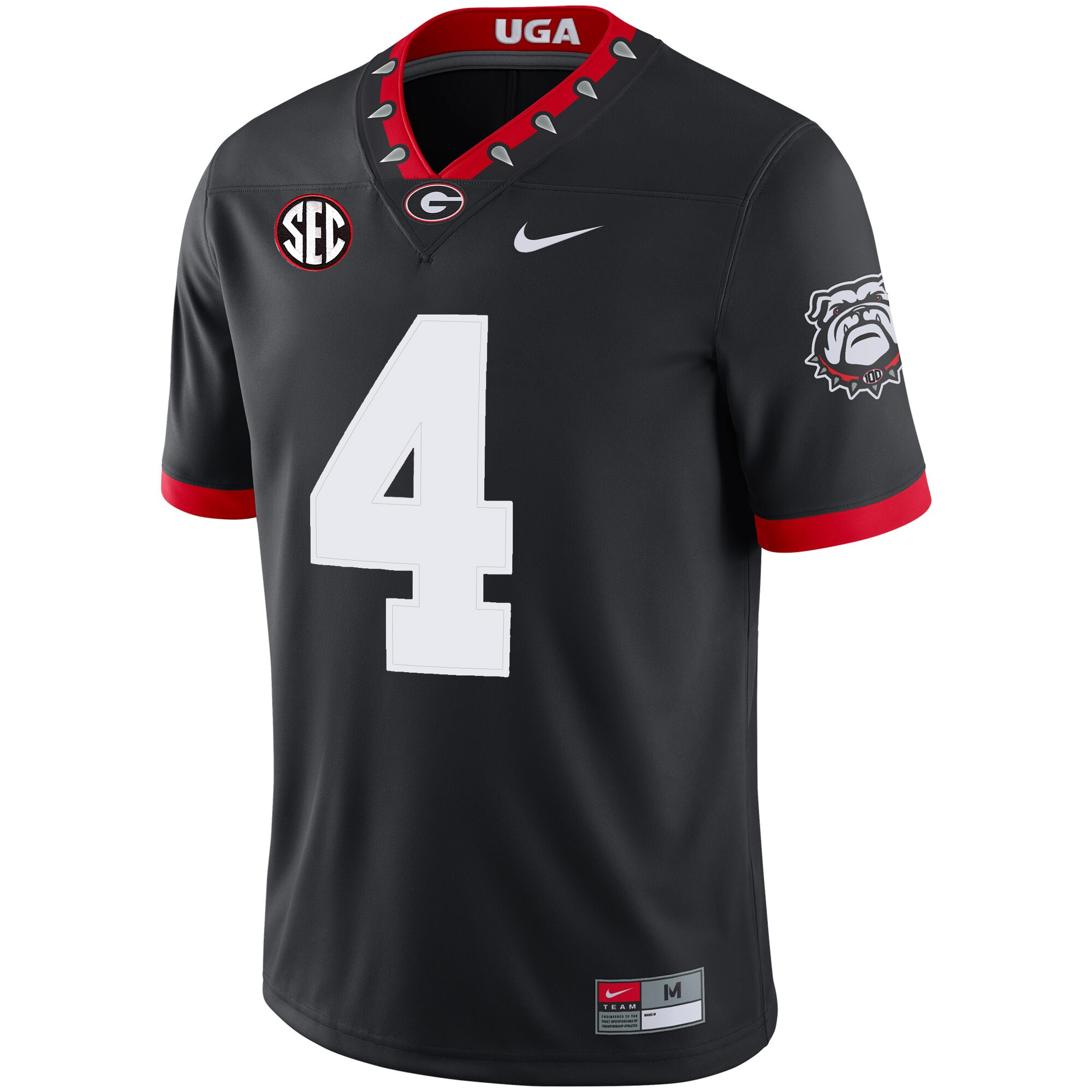 KJ Bolden Georgia Bulldogs Football Black 1980 Throwback Jersey w/ SEC Patch - All Stitched - Image 2