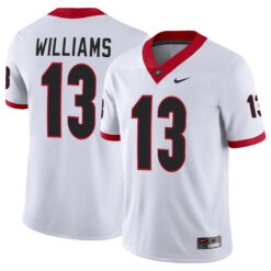 Mykel Williams Georgia Bulldogs Football White Away Game Jersey - All Stitched
