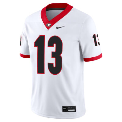 Alternative view of Mykel Williams Georgia Bulldogs Football White Away Game Jersey - All Stitched