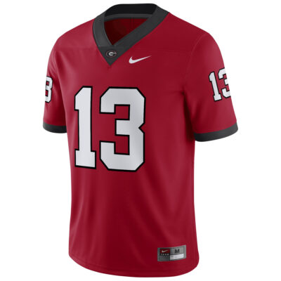 Alternative view of Mykel Williams Georgia Bulldogs Football Red Home Jersey - All Stitched