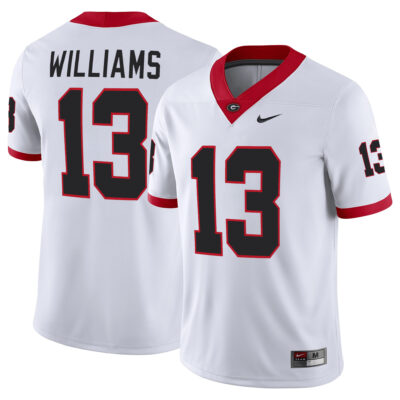 Mykel Williams Georgia Bulldogs Football White Away Jersey - All Stitched