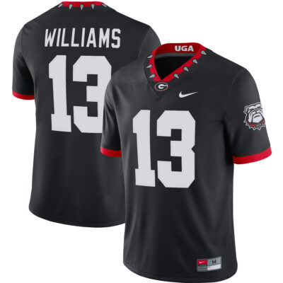 Mykel Williams Georgia Bulldogs Football Black 1980 Throwback Jersey - All Stitched