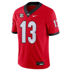 Alternative view of Mykel Williams Georgia Bulldogs Football Red Home Game Jersey w/ SEC Patch - All Stitched