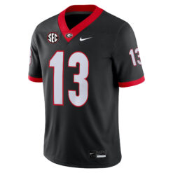 Alternative view of Mykel Williams Georgia Bulldogs Football Black Alternate Game Jersey w/ SEC Patch - All Stitched