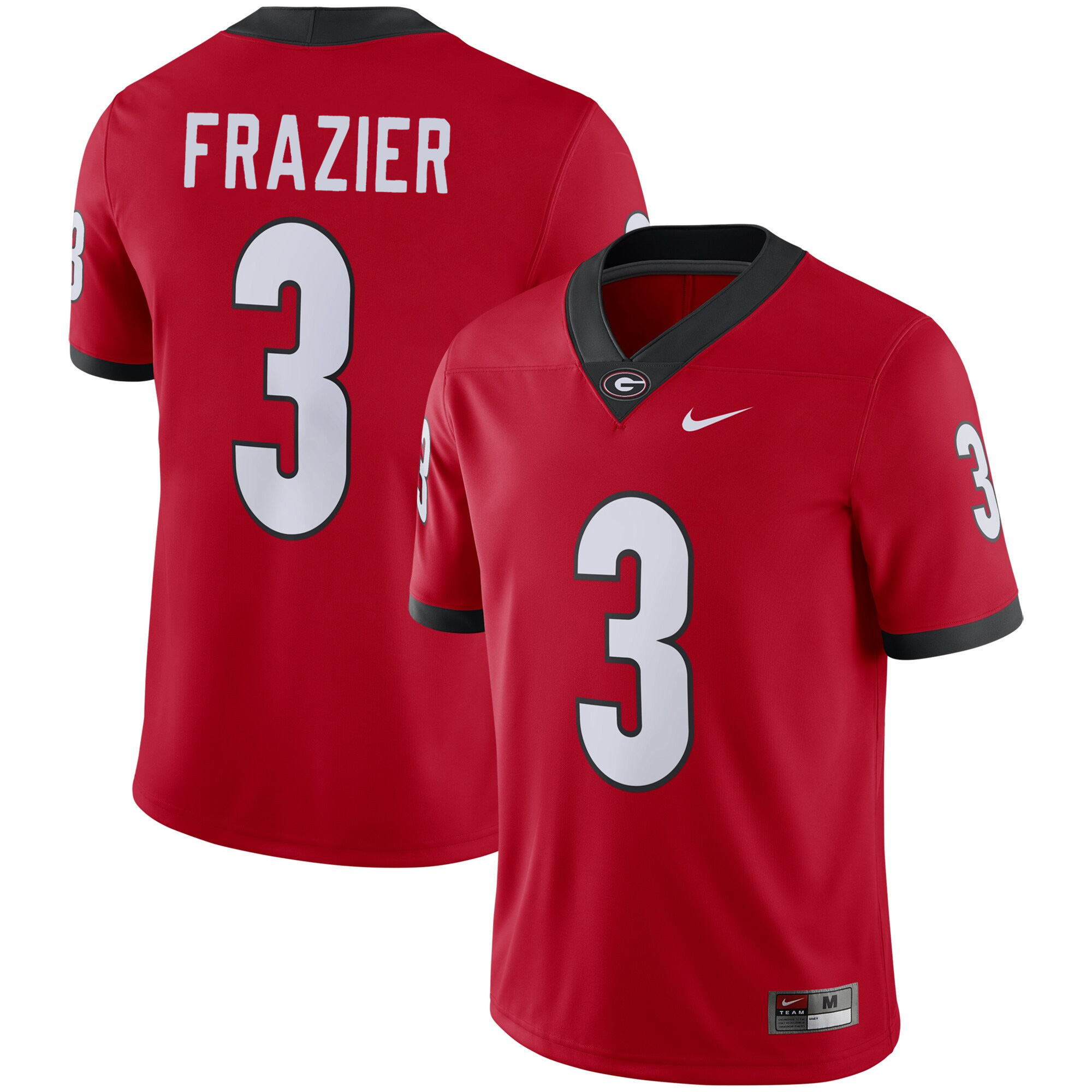 Nate Frazier Georgia Bulldogs Football Red Home Game Jersey - All Stitched
