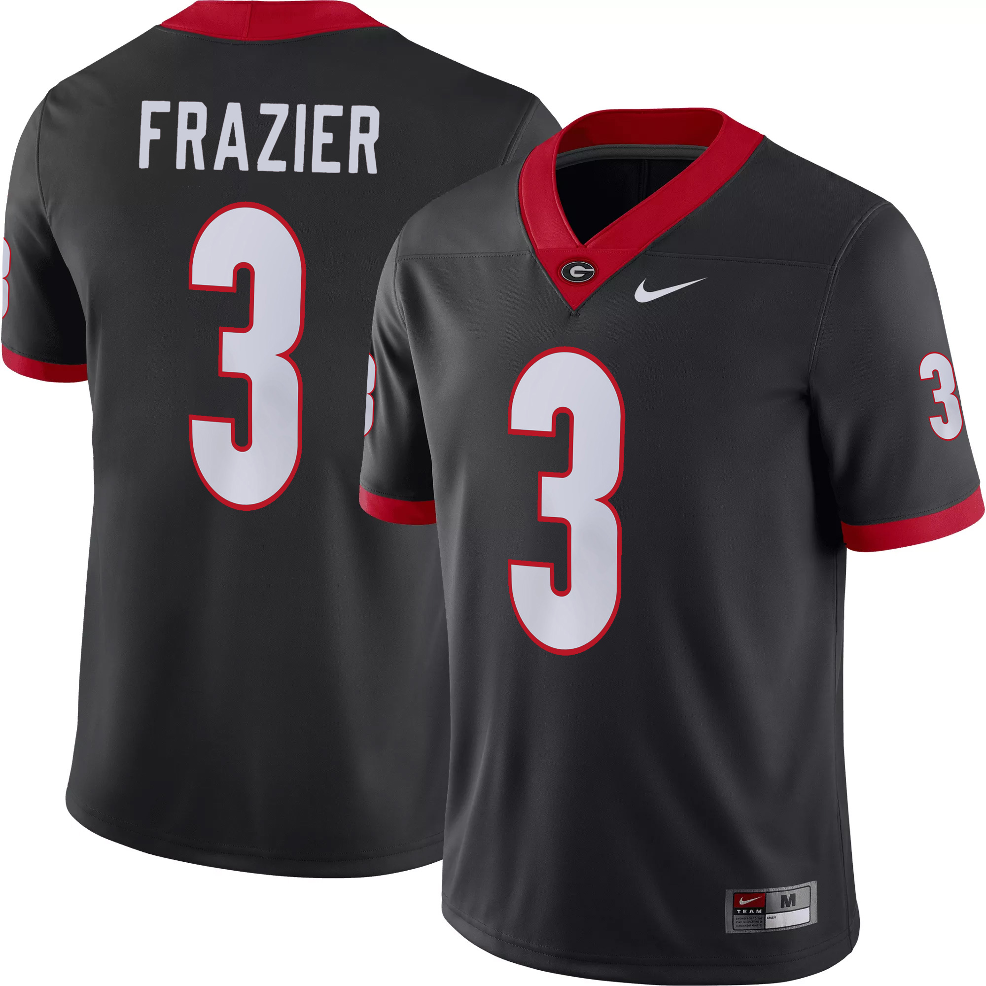 Nate Frazier Georgia Bulldogs Football Black Alternate Game Jersey - All Stitched