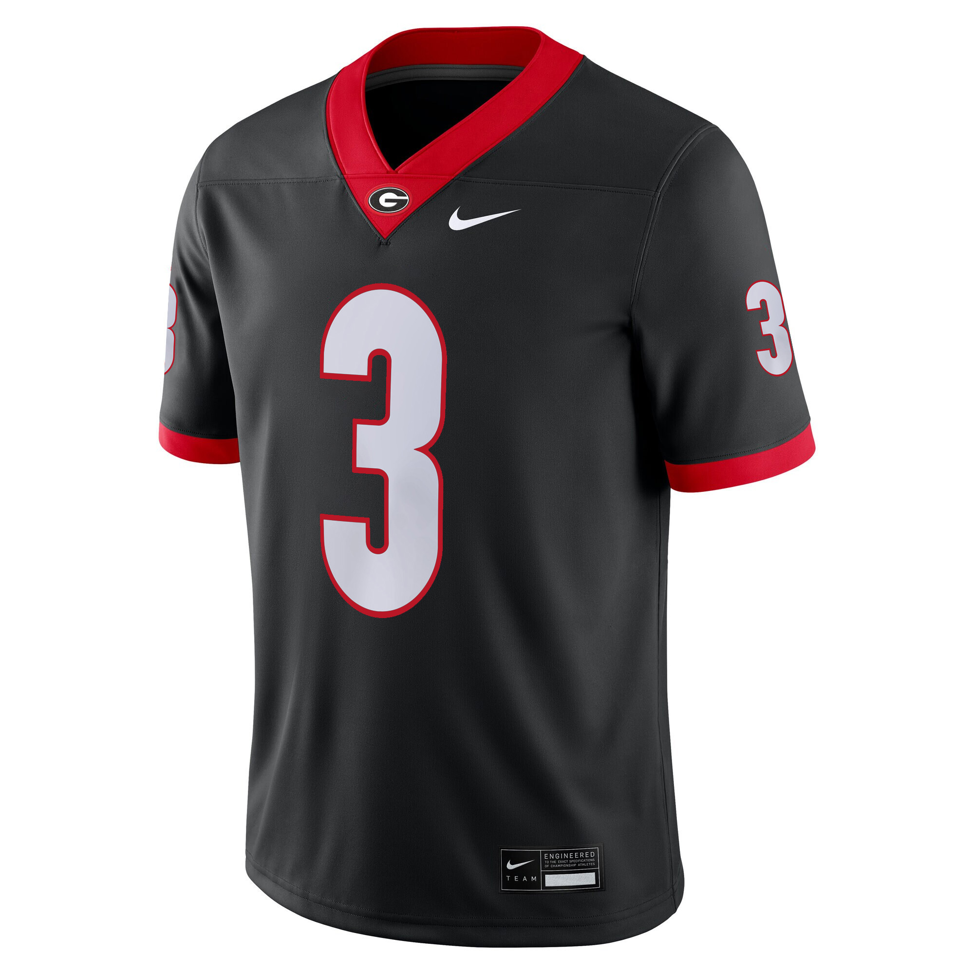 Nate Frazier Georgia Bulldogs Football Black Alternate Game Jersey - All Stitched - Image 2