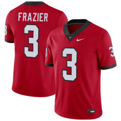 Nate Frazier Georgia Bulldogs Football Red Home Jersey - All Stitched