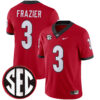 Nate Frazier Georgia Bulldogs Football Red Home Game Jersey w/ SEC Patch - All Stitched