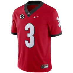 Alternative view of Nate Frazier Georgia Bulldogs Football Red Home Game Jersey w/ SEC Patch - All Stitched