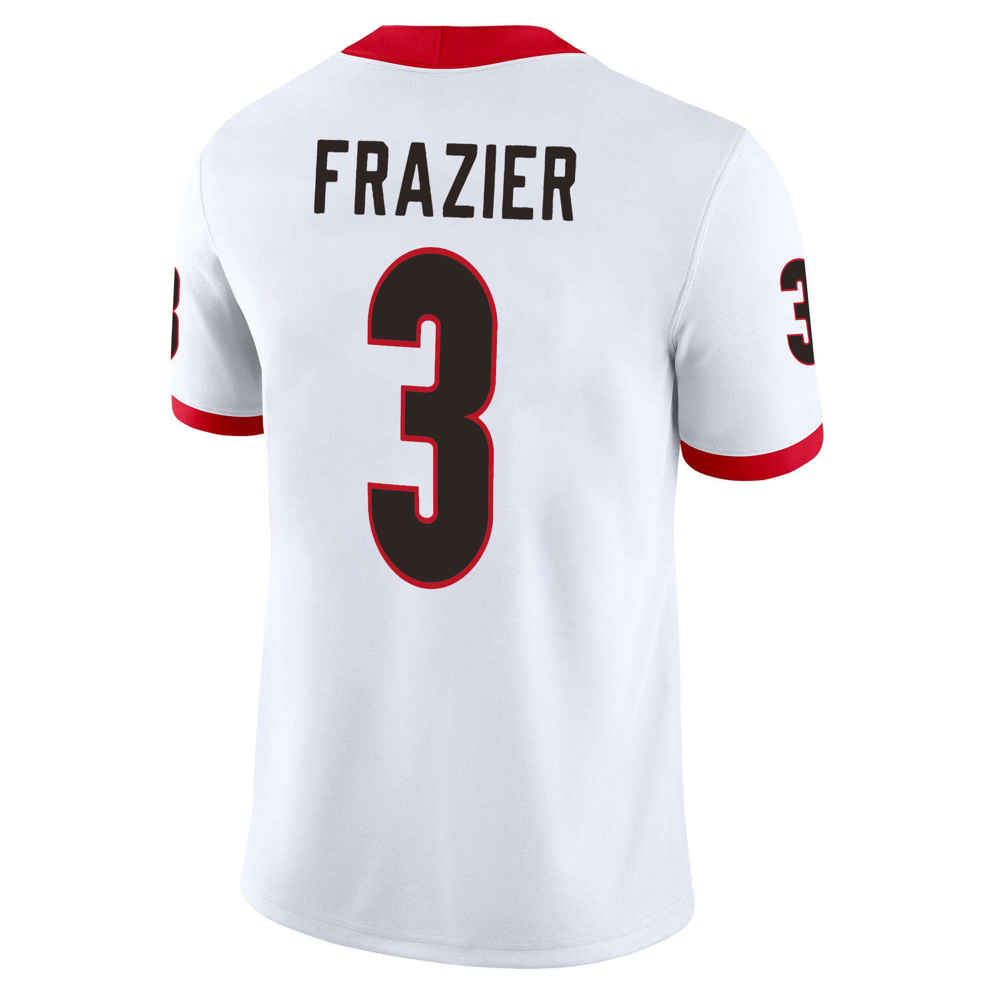 Nate Frazier Georgia Bulldogs Football White Away Game Jersey w/ SEC Patch - All Stitched - Image 3