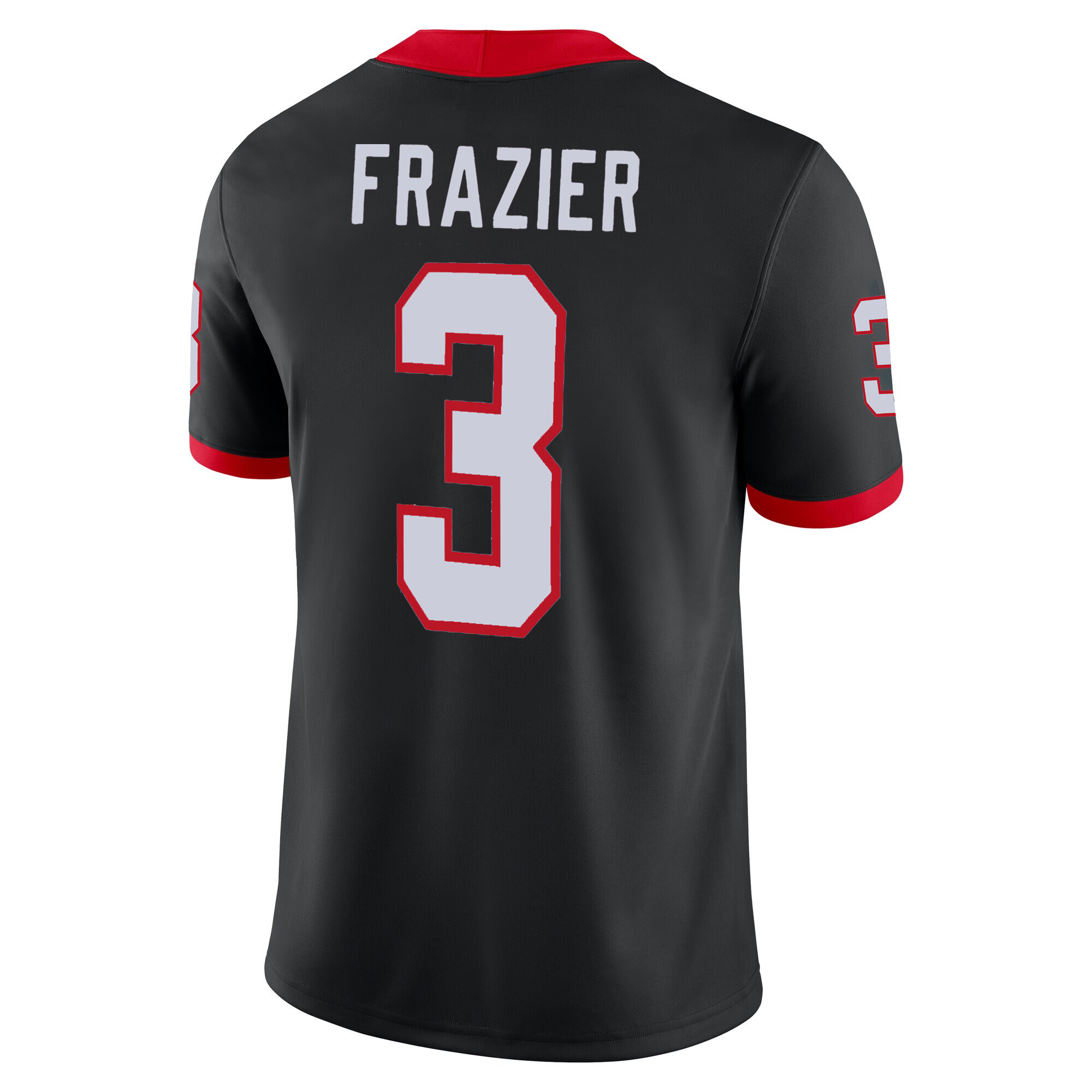 Nate Frazier Georgia Bulldogs Football Black Alternate Jersey w/ SEC Patch - All Stitched - Image 3