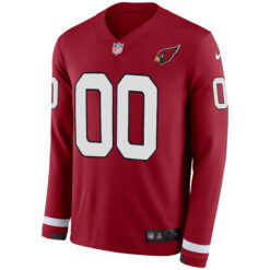 Alternative view of Custom Arizona Cardinals Cardinal Therma Long Sleeve Jersey - All Stitched