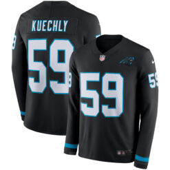 Cam Newton Carolina Panthers Black Therma Long Sleeve Jersey - All Stitched