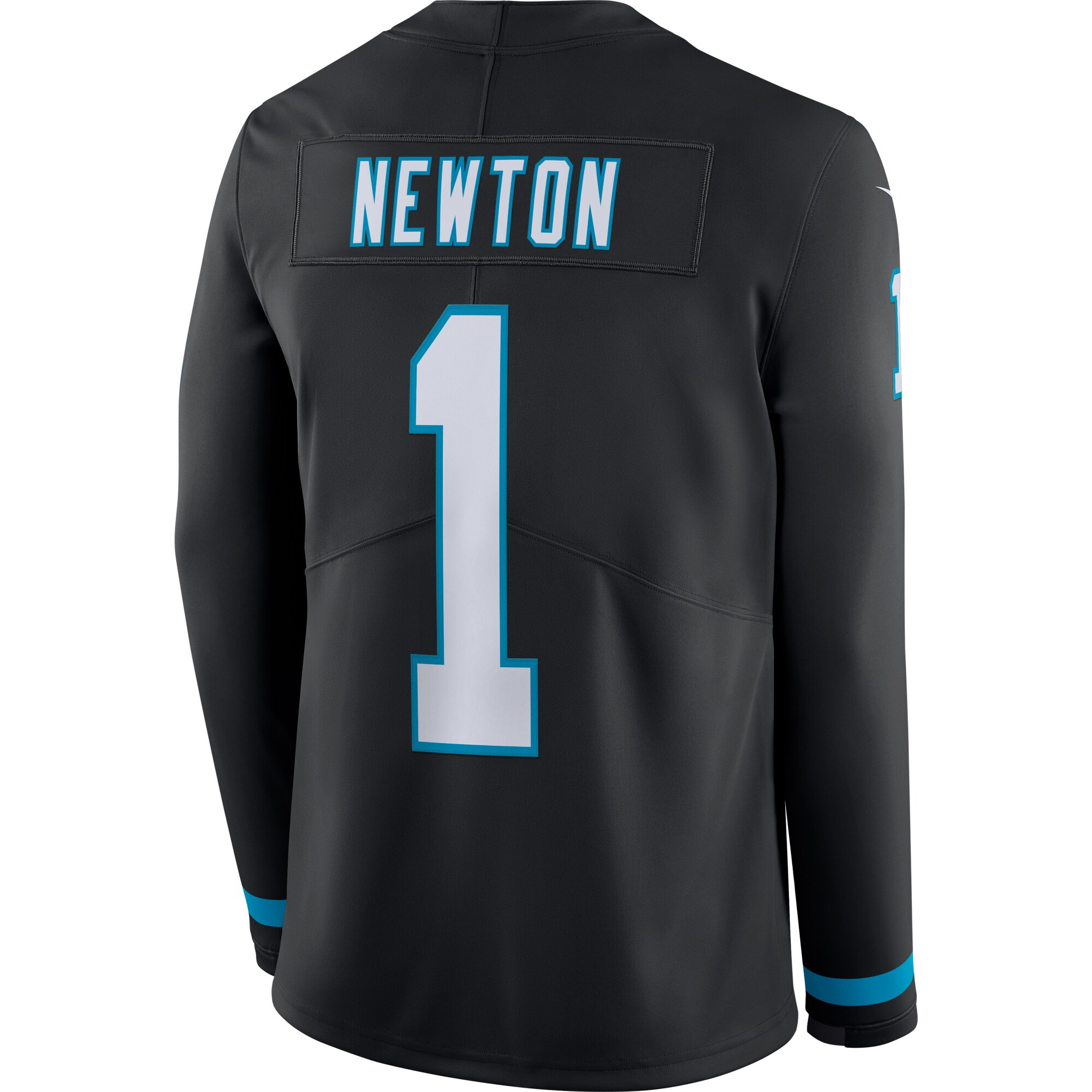 Luke Kuechly Carolina Panthers Black Therma Long Sleeve Jersey - All Stitched - Image 3