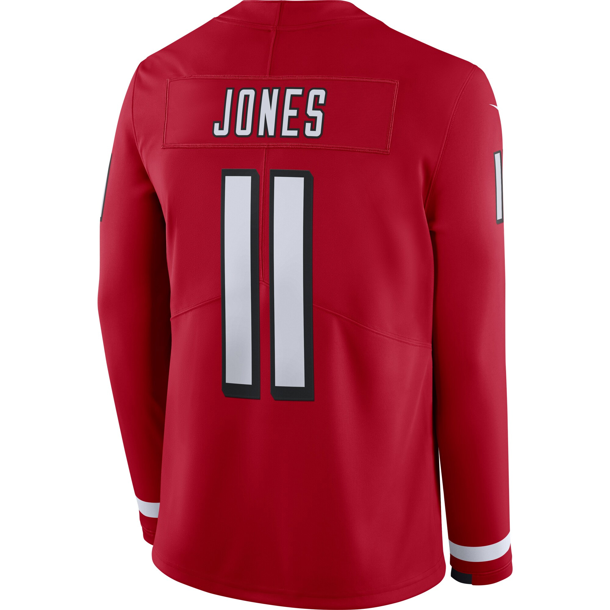 Julio Jones Atlanta Falcons Red Therma Long Sleeve Jersey - All Stitched - Image 3