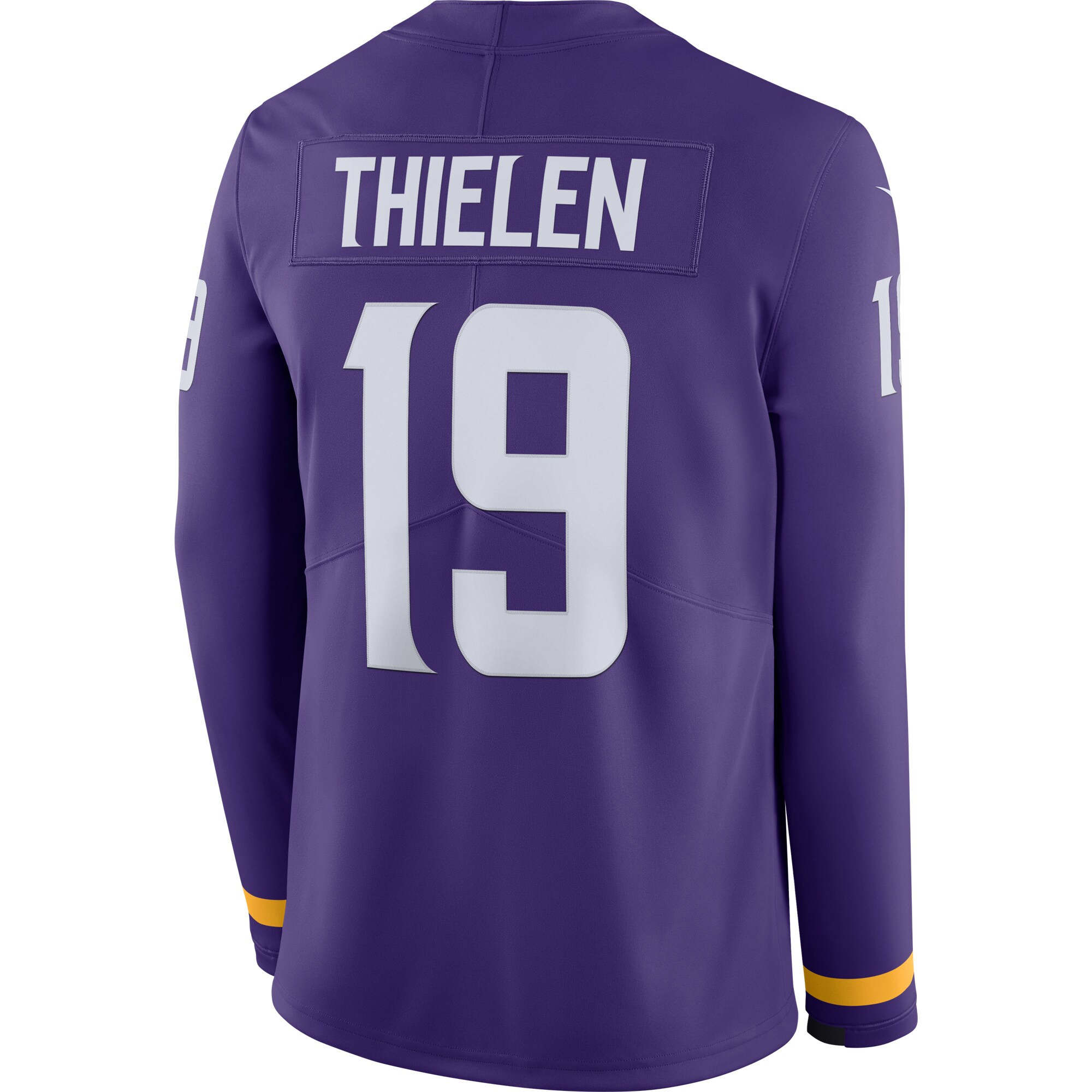 Adam Thielen Minnesota Vikings Purple Therma Long Sleeve Jersey - All Stitched - Image 3