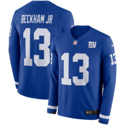 Odell Beckham Jr New York Giants Royal Therma Long Sleeve Jersey - All Stitched