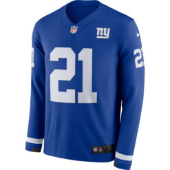 Alternative view of Landon Collins New York Giants Royal Therma Long Sleeve Jersey - All Stitched