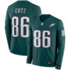 Zach Ertz Philadelphia Eagles Midnight Green Therma Long Sleeve Jersey - All Stitched