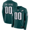 Custom Philadelphia Eagles Midnight Green Therma Long Sleeve Jersey - All Stitched