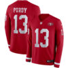 Brock Purdy San Francisco 49ers Scarlet Therma Long Sleeve Jersey - All Stitched