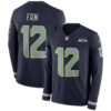 12th Fan Seattle Seahawks Navy Therma Long Sleeve Jersey - All Stitched
