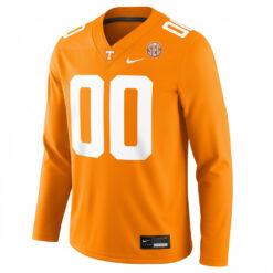 Alternative view of Custom Tennessee Volunteers Football Orange Therma Long Sleeve Jersey w/ SEC Patch - All Stitched