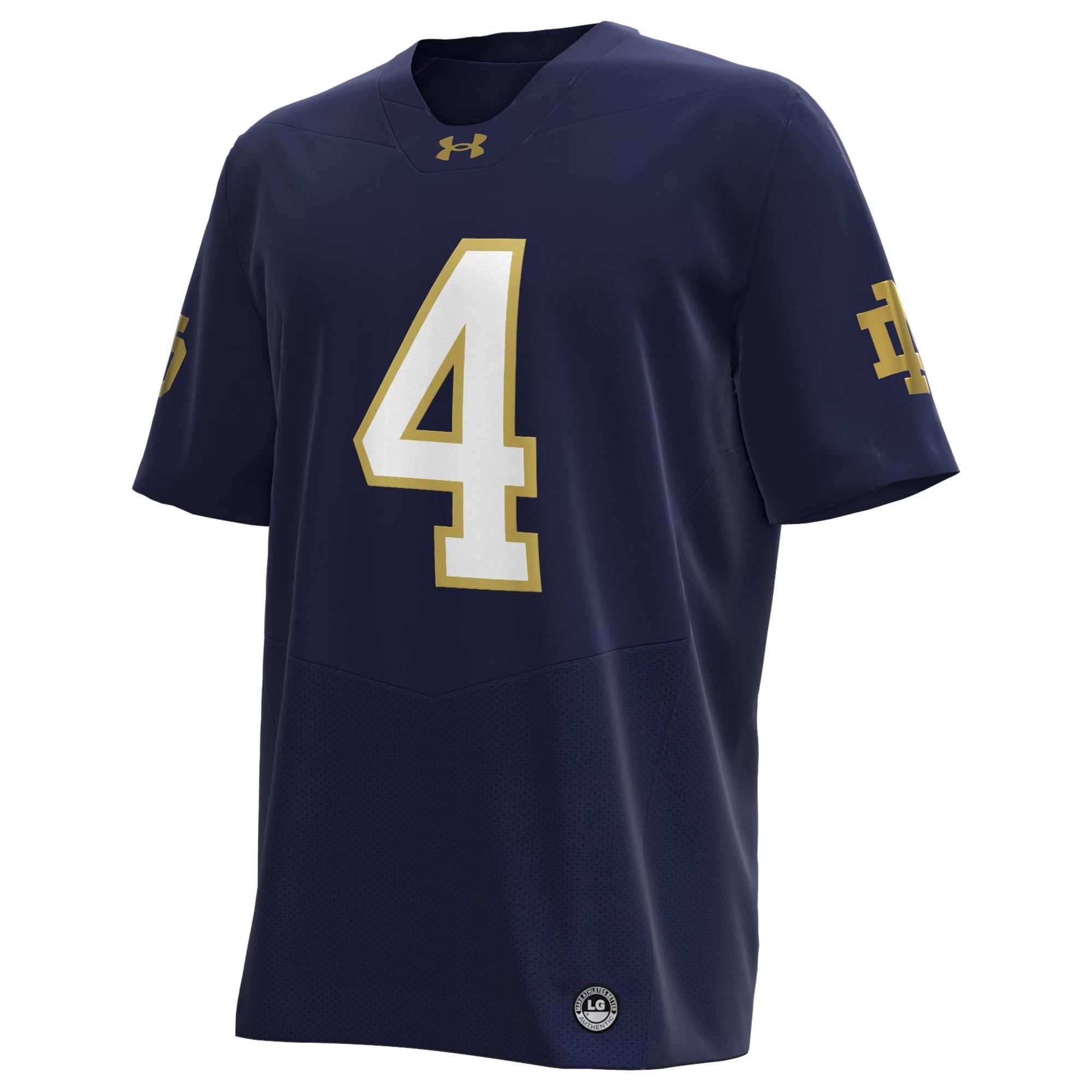 Jeremiyah Love Notre Dame Fighting Irish Football Navy Jersey - All Stitched - Image 2