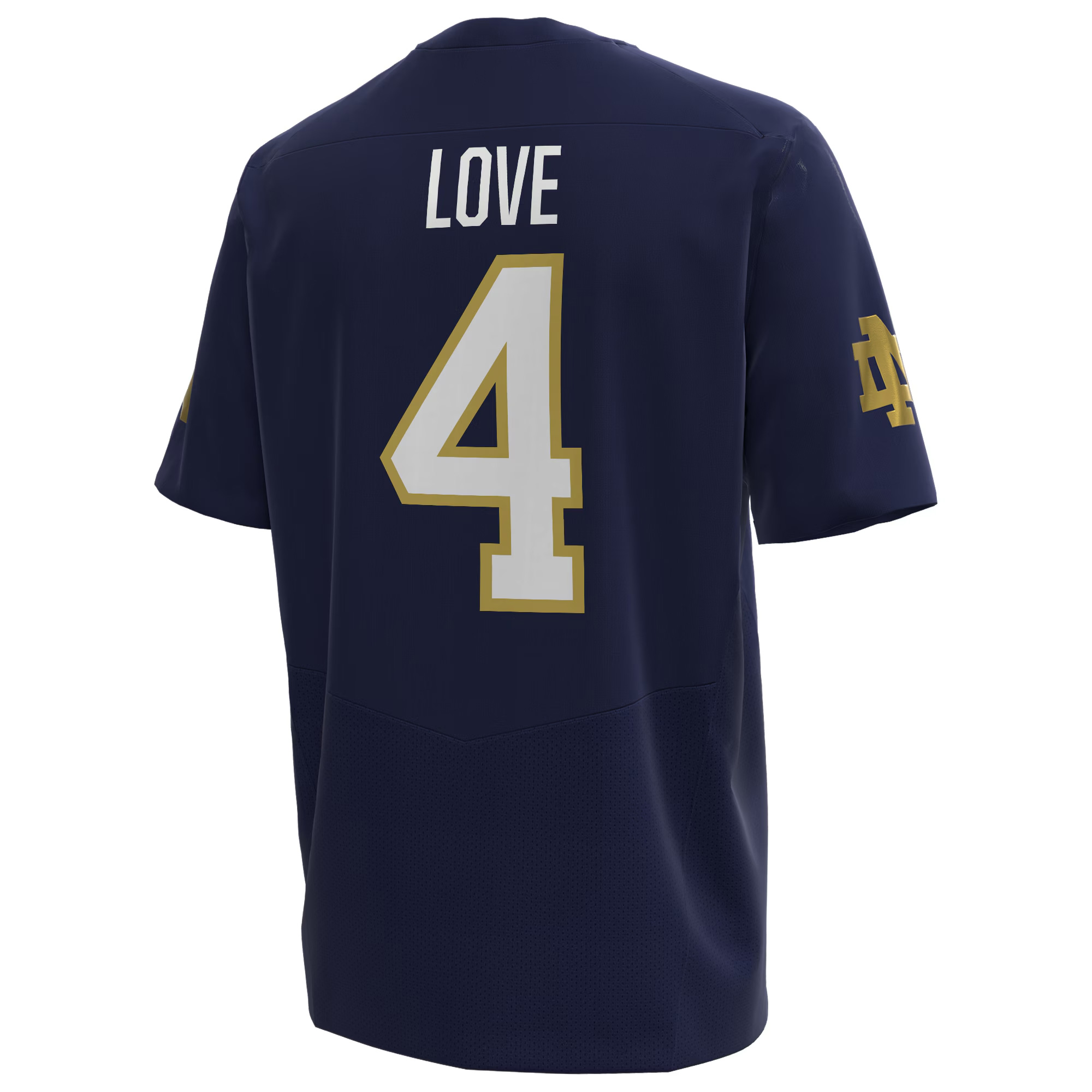 Jeremiyah Love Notre Dame Fighting Irish Football Navy Jersey - All Stitched - Image 3