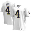 Jeremiyah Love Notre Dame Fighting Irish Football White Jersey - All Stitched