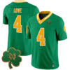 Jeremiyah Love Notre Dame Fighting Irish Football Green Throwback Vapor F.U.S.E Limited Jersey - All Stitched