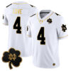 Jeremiyah Love Notre Dame Fighting Irish Football White Gold Jersey - All Stitched