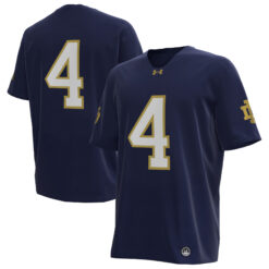 Jeremiyah Love Notre Dame Fighting Irish Football Navy Home Jersey - All Stitched