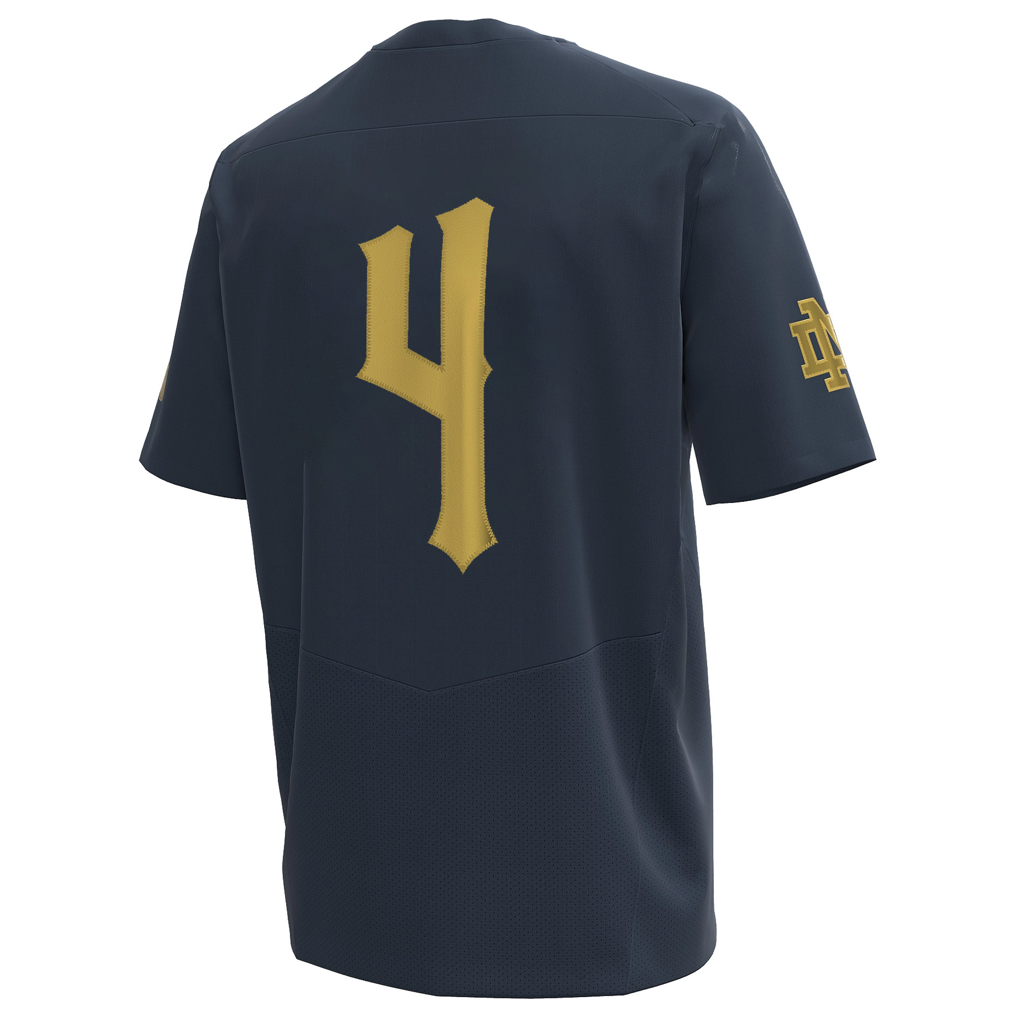 Jeremiyah Love Notre Dame Fighting Irish Football Navy 2024 Shamrock Series Jersey - All Stitched - Image 3
