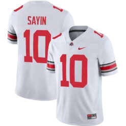 Julian Sayin Ohio State Buckeyes Football White Game Jersey - All Stitched