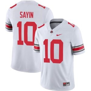 Julian Sayin Ohio State Buckeyes Football White Game Jersey - All Stitched
