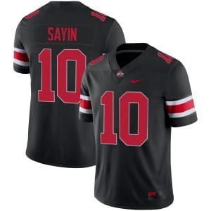 Julian Sayin Ohio State Buckeyes Football Black Game Jersey - All Stitched