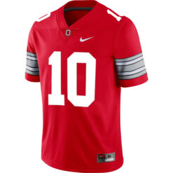 Alternative view of Julian Sayin Ohio State Buckeyes Football Scarlet Alternate Game Jersey - All Stitched