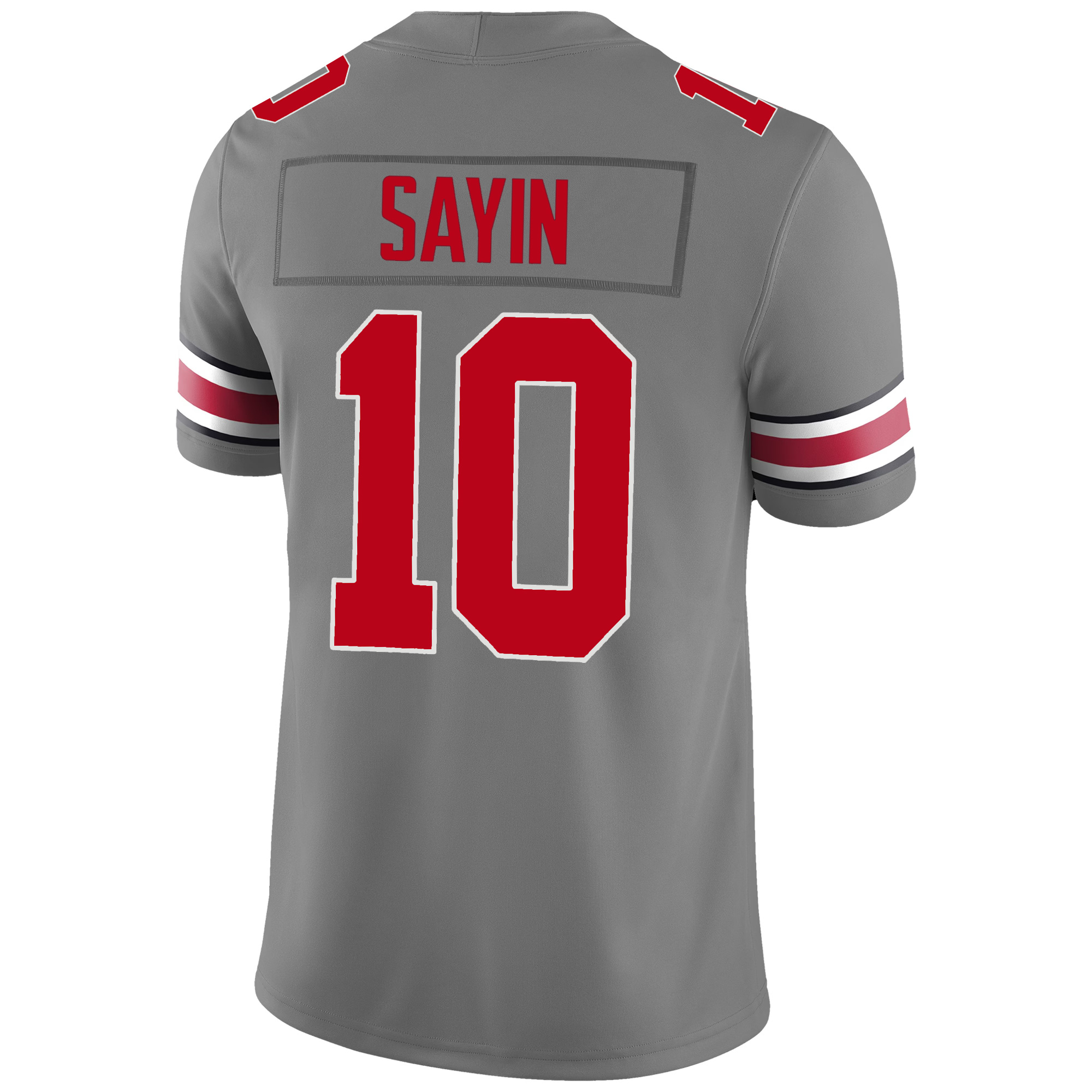 Julian Sayin Ohio State Buckeyes Football Grey Game Jersey - All Stitched - Image 3