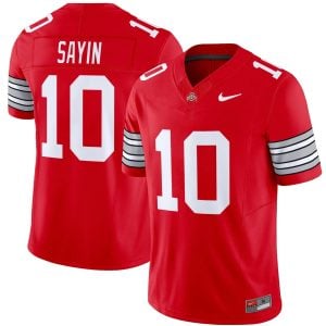Julian Sayin Ohio State Buckeyes Football Scarlet Heritage Stripe Vapor F.U.S.E Limited Jersey - All Stitched