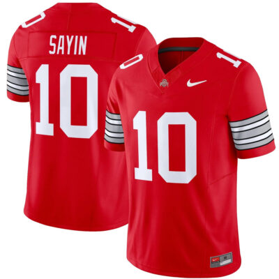 Julian Sayin Ohio State Buckeyes Football Scarlet Heritage Stripe Vapor F.U.S.E Limited Jersey - All Stitched