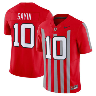 Julian Sayin Ohio State Buckeyes Football Scarlet Throwback Vapor F.U.S.E Limited Jersey - All Stitched